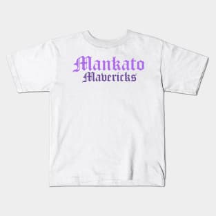 Mankato Mavericks Purple Script Kids T-Shirt